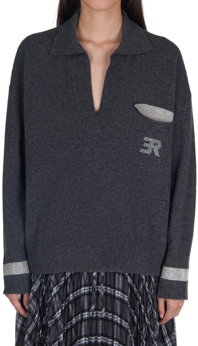Ermanno Firenze Sweaters Anthracite Grijs