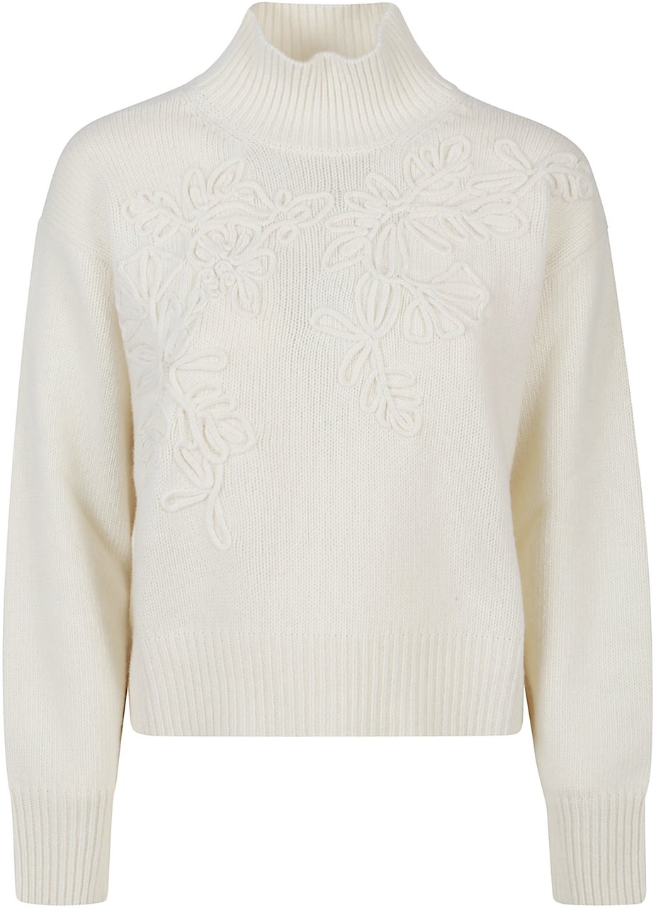 Ermanno Firenze Turtle Neck Sweater White Wit
