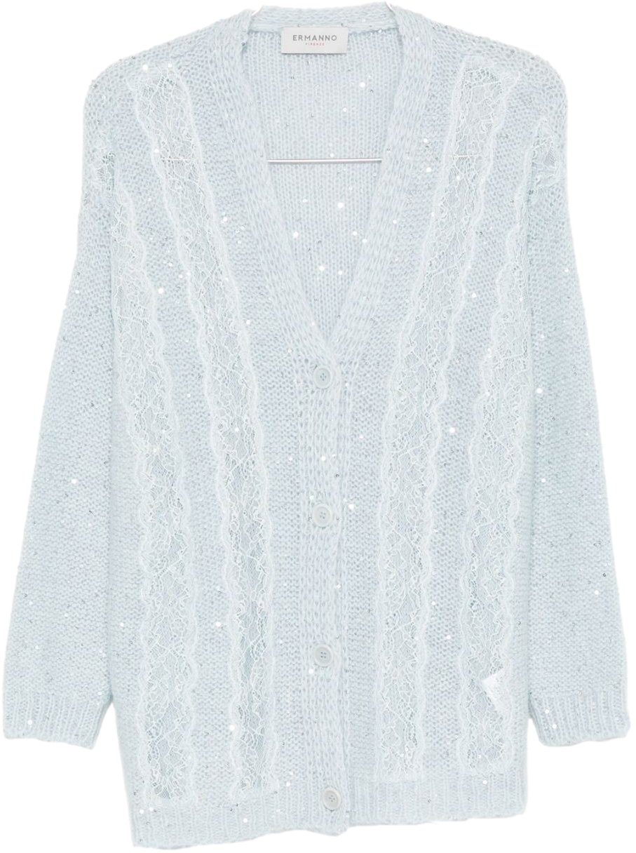 Ermanno Firenze Sweaters Clear Blue Blauw