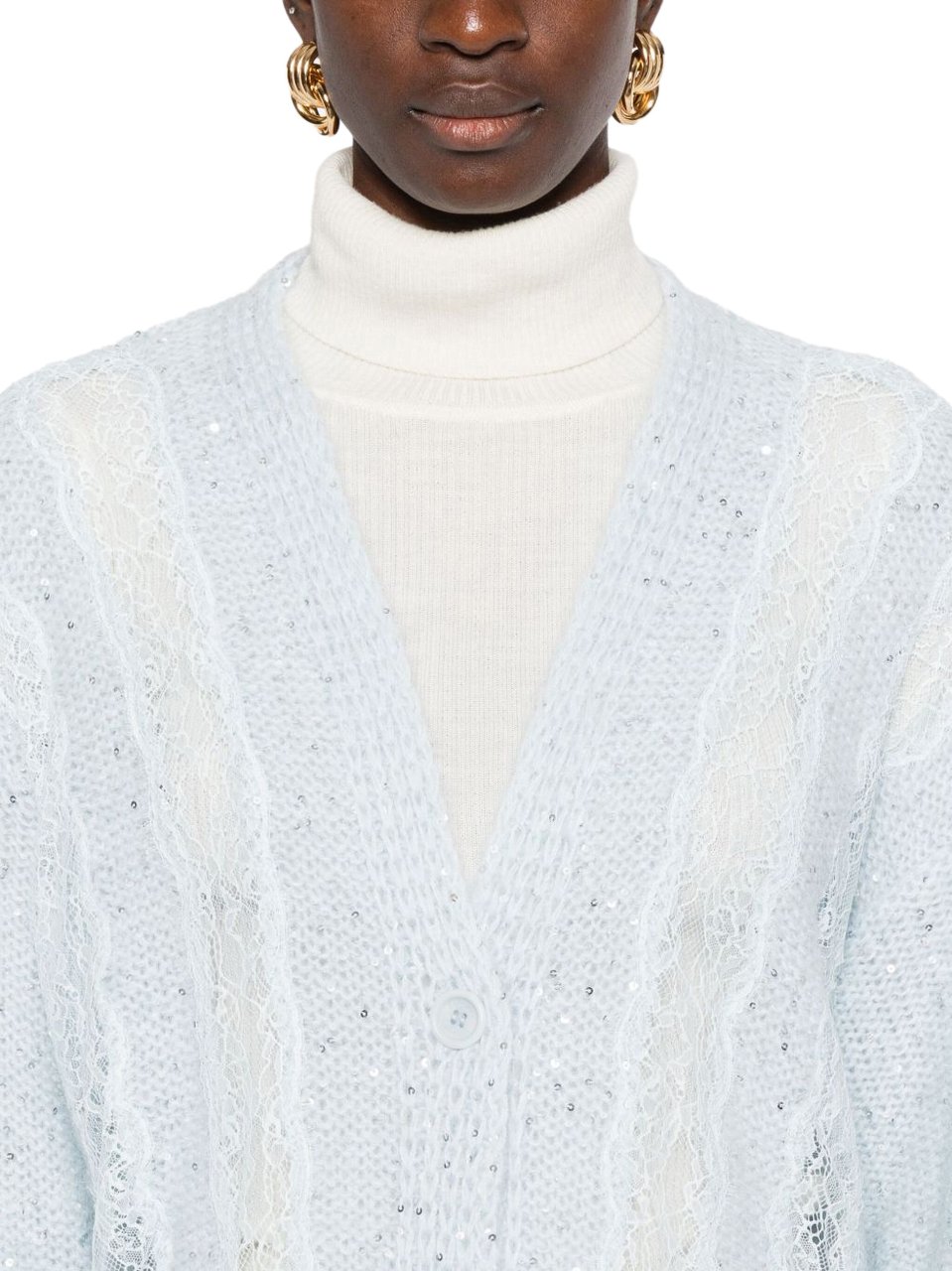 Ermanno Firenze Sweaters Clear Blue Blauw