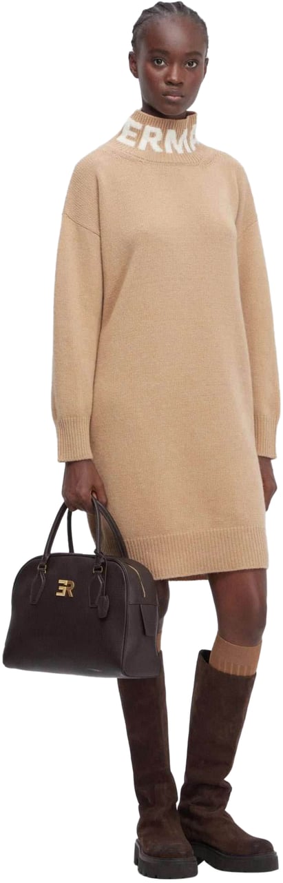 Ermanno Firenze Dresses Camel Beige