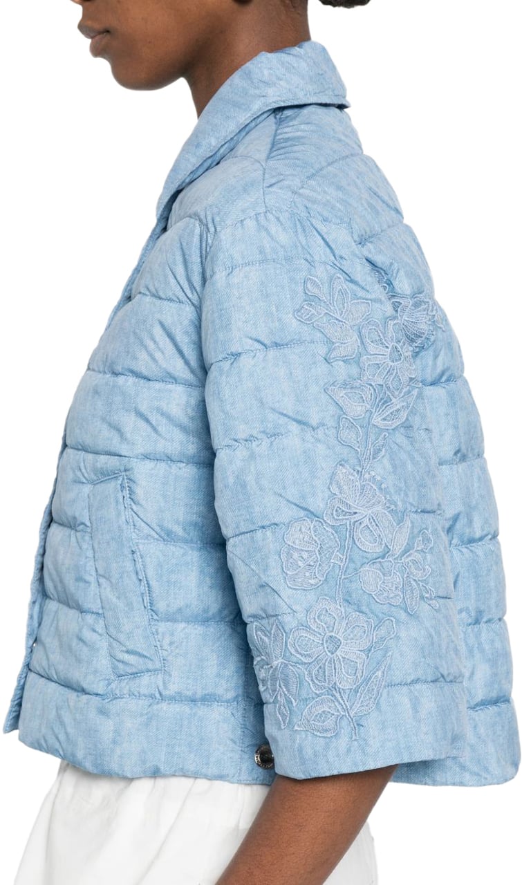 Ermanno Firenze Coats Clear Blue Blauw