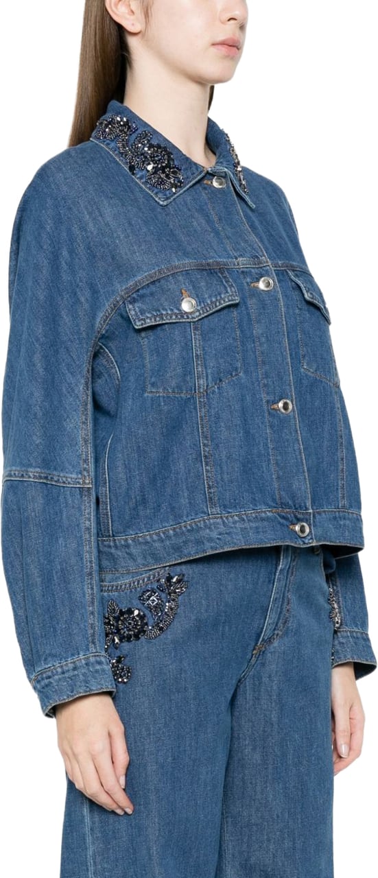 Ermanno Firenze Coats Navy Blauw