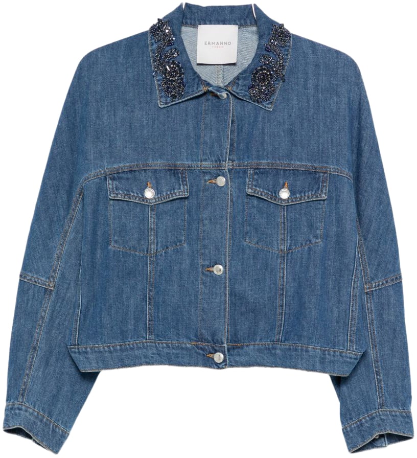 Ermanno Firenze Coats Blue Blauw