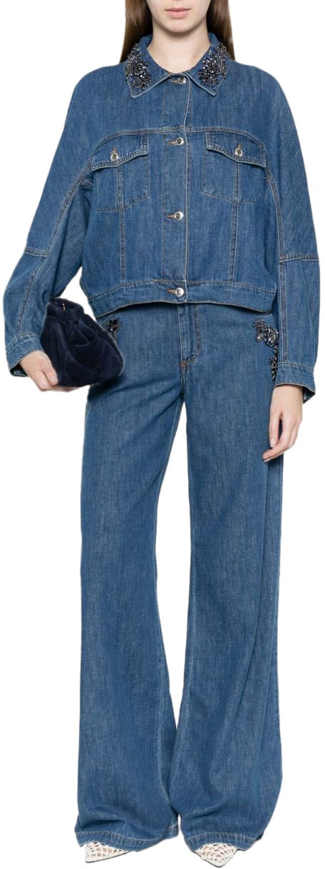 Ermanno Firenze Coats Blue Blauw