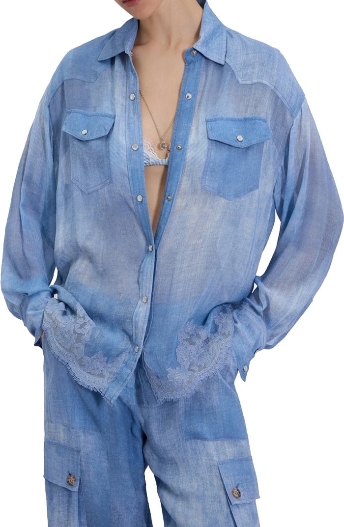 Ermanno Firenze Shirts Blue Blauw