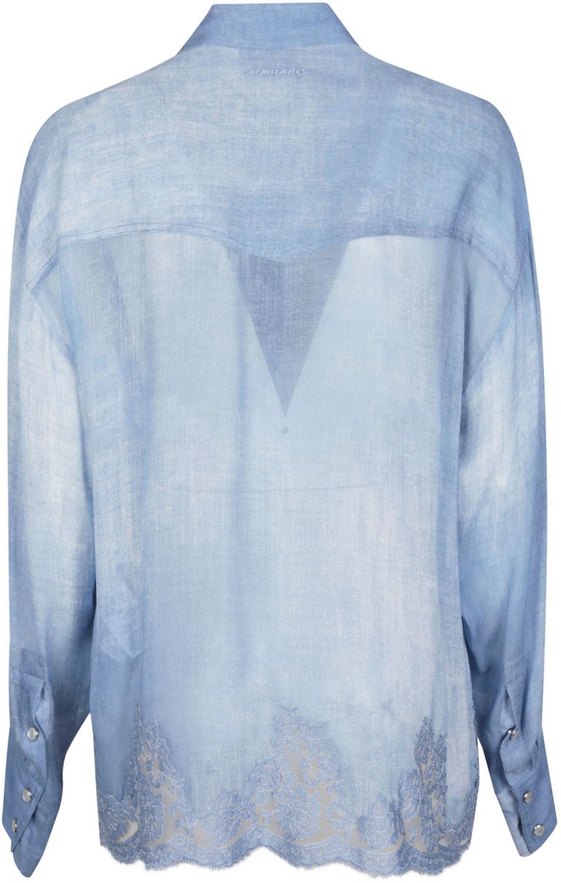 Ermanno Firenze Long Sleeve Shirt Blue Blauw