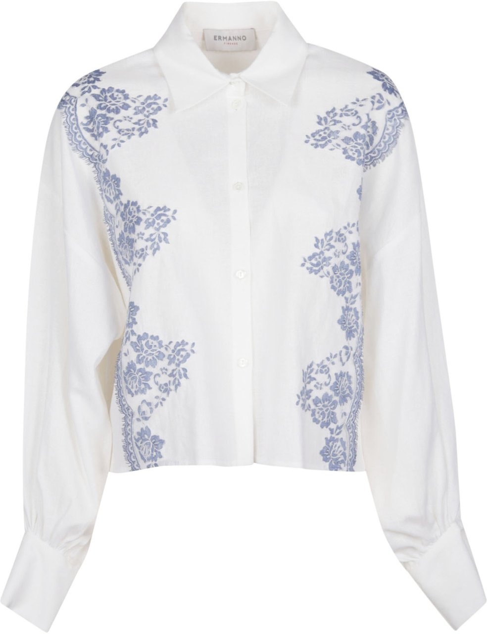 Ermanno Firenze Long Sleeve Shirt White Wit