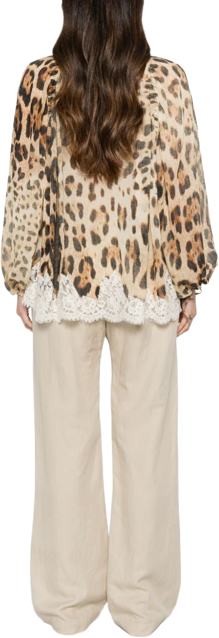 Ermanno Firenze Shirts Leopardato Beige