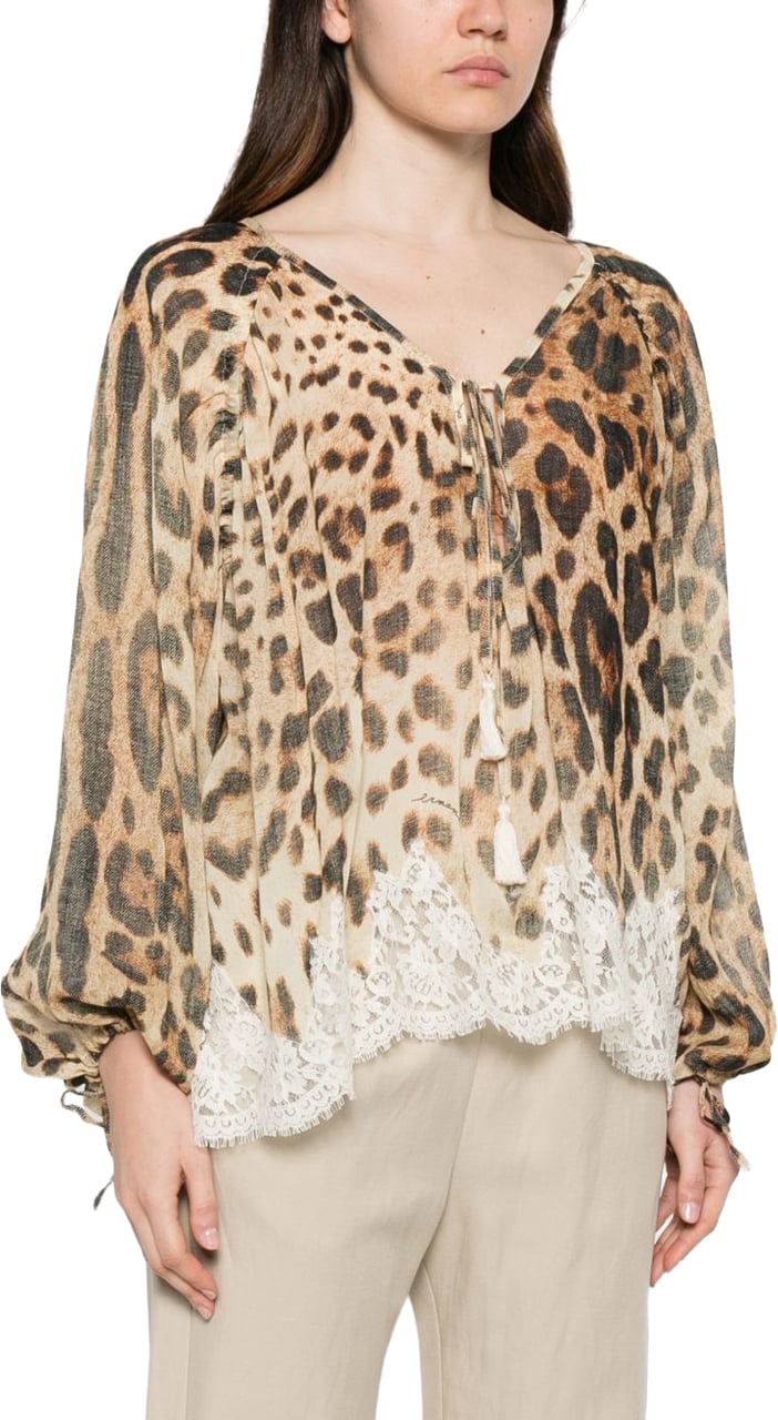 Ermanno Firenze Shirts Leopardato Beige