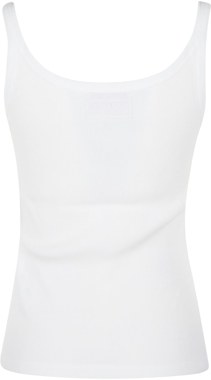 Ermanno Firenze Scoop Neck Tank Top White Wit