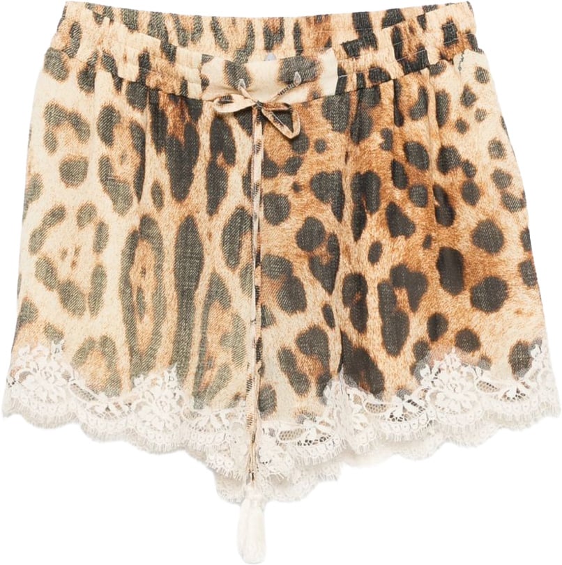 Ermanno Firenze Shorts Leopardato Beige