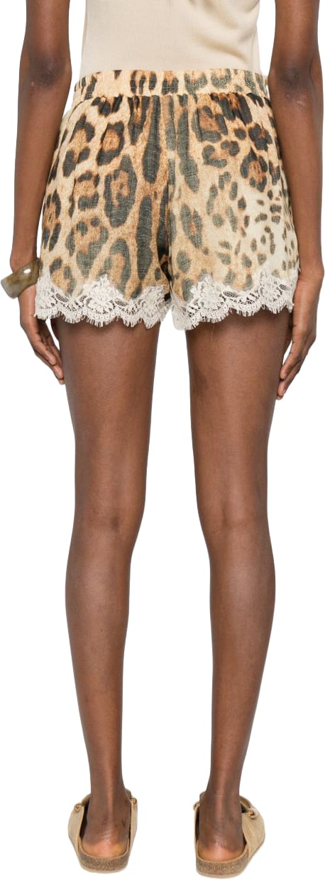 Ermanno Firenze Shorts Leopardato Beige