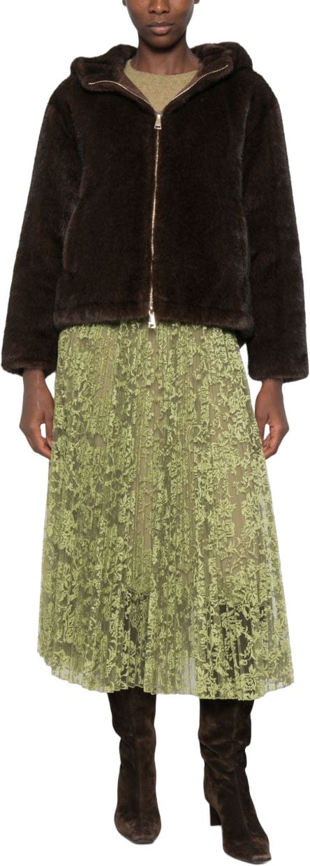 Ermanno Firenze Coats Brown Bruin