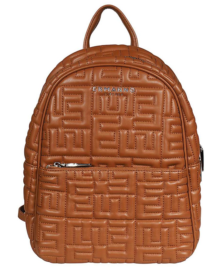 Ermanno Scervino Faux leather backpack Bruin