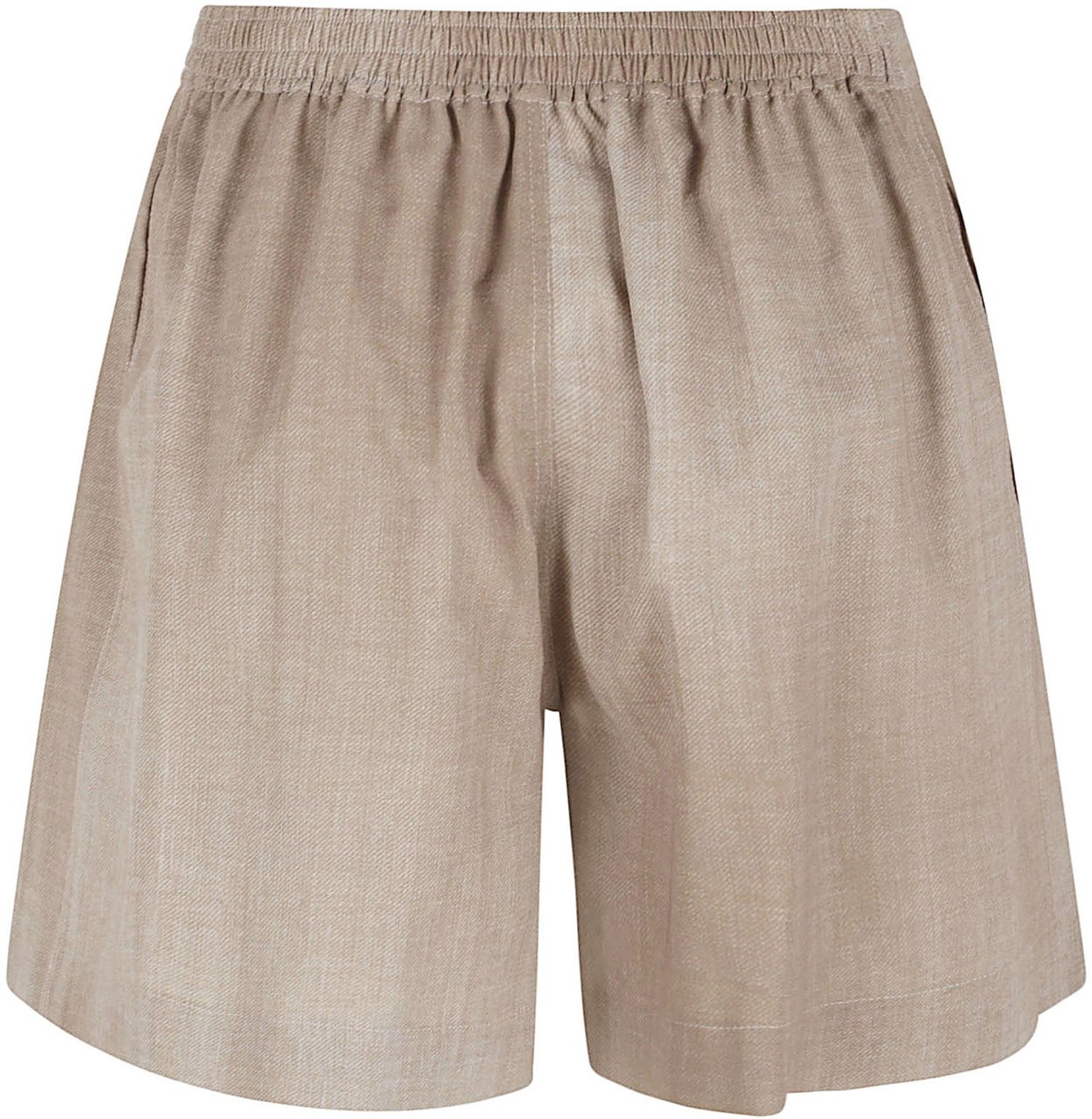 Ermanno Scervino High-Waist Relaxed Fit Shorts with Textured Fabric Neutraal