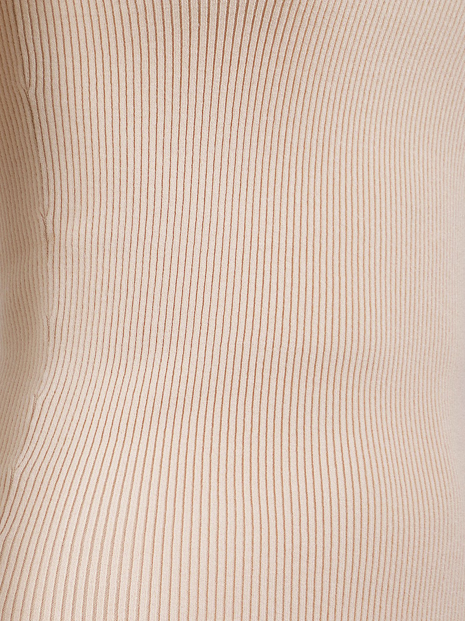 Ermanno Scervino Ribbed Fitted Tank Top with Square Neckline Neutraal