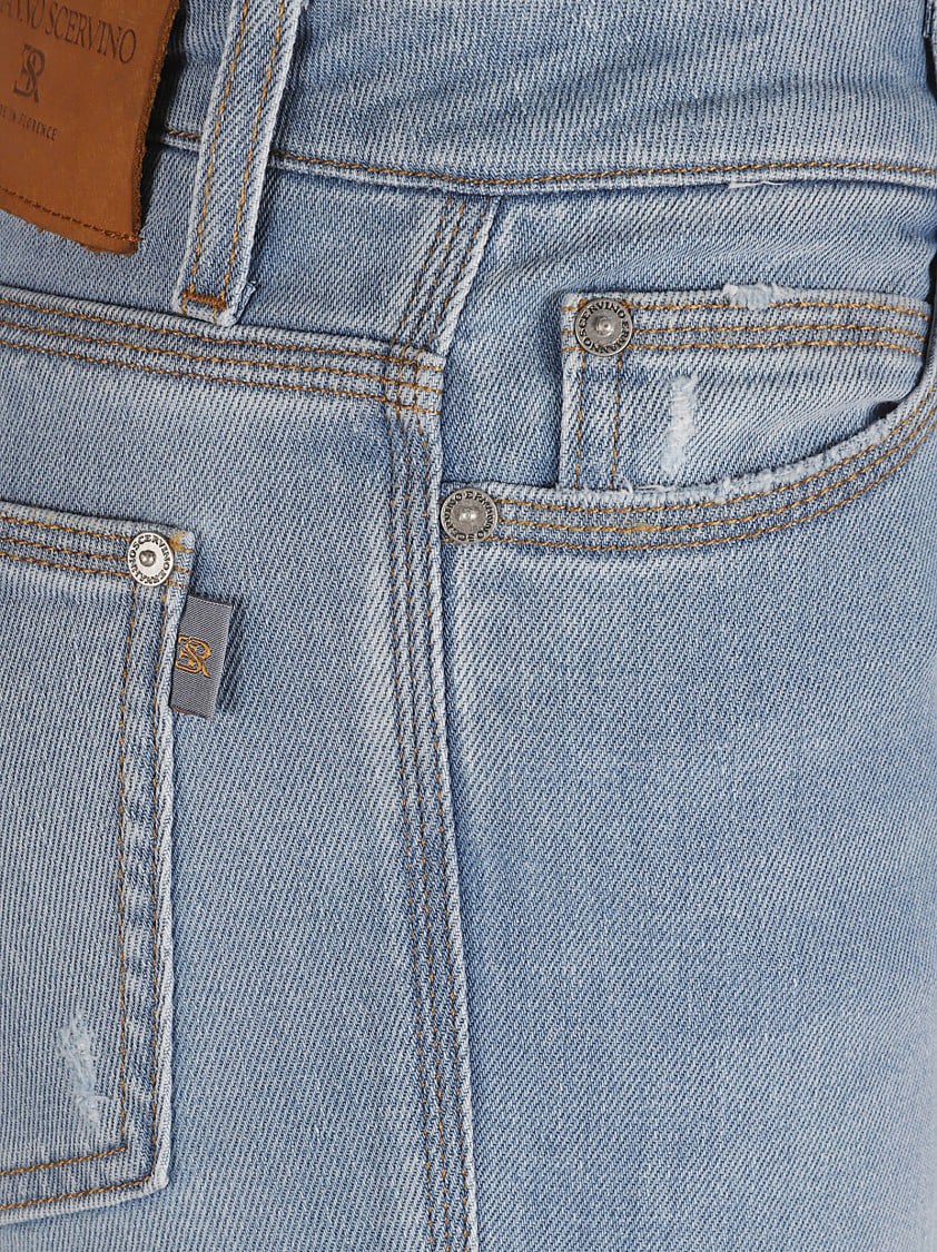 Ermanno Scervino Slim-Fit Jeans With Classic Five-Pocket Design Blauw