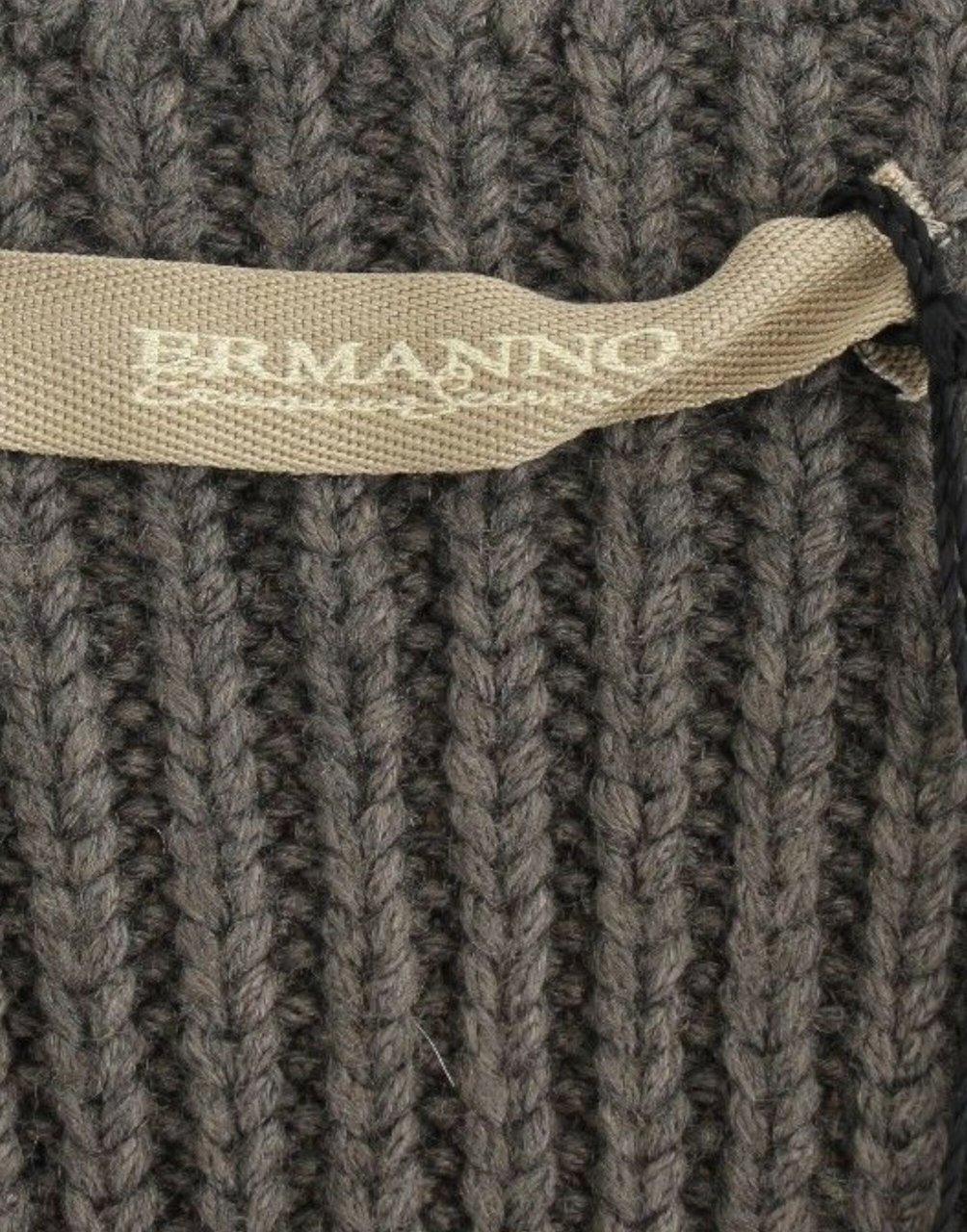 Ermanno Scervino Gray Knit Top Knitted Sweater Merino Wool Grijs