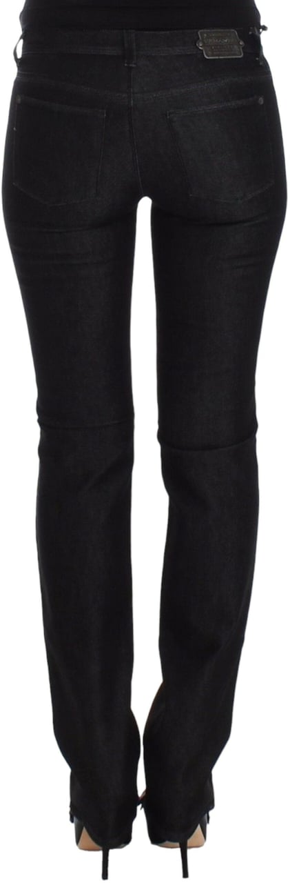 Ermanno Scervino Black Slim Jeans Denim Pants Skinny Leg Stretch Zwart