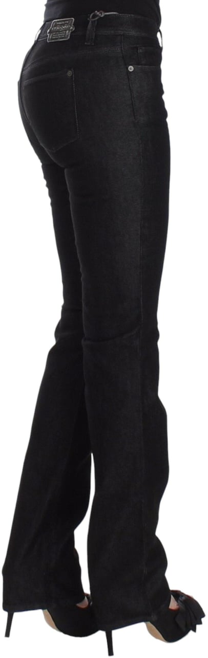 Ermanno Scervino Black Slim Jeans Denim Pants Skinny Leg Stretch Zwart