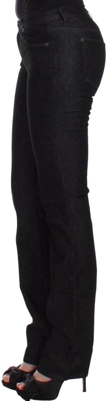 Ermanno Scervino Black Slim Jeans Denim Pants Skinny Leg Stretch Zwart