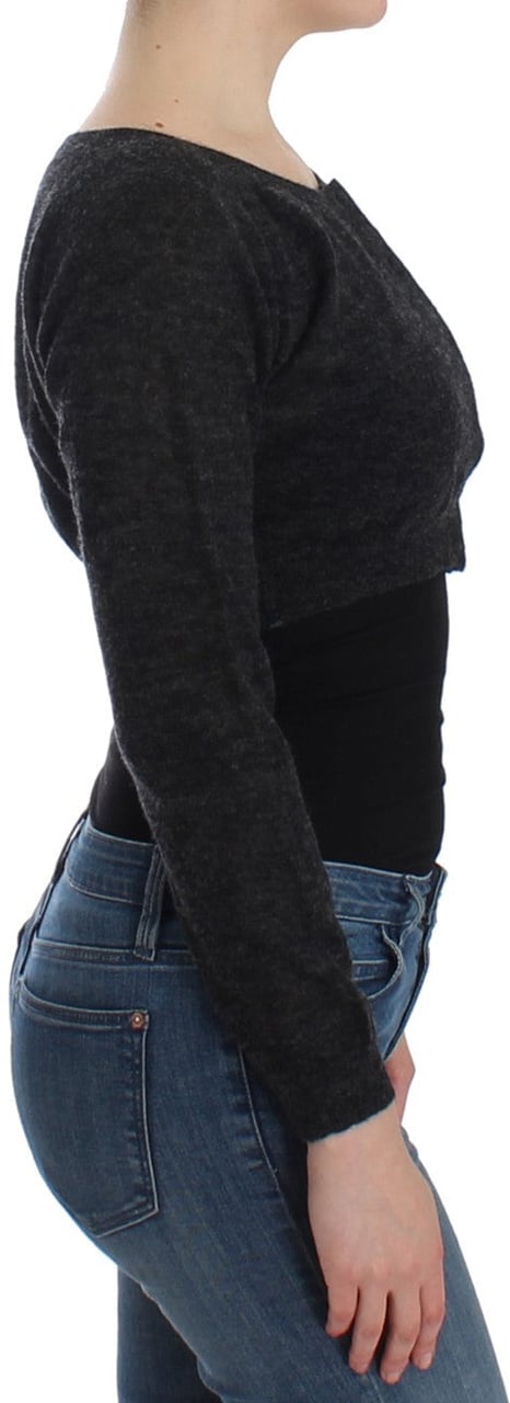 Ermanno Scervino Gray Knit Wool Cardigan Sweater Grijs
