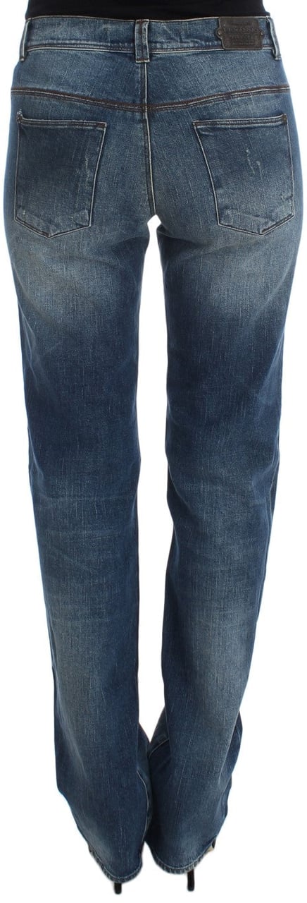 Ermanno Scervino Blue Wash Cotton Blend Slim Fit Jeans Blauw