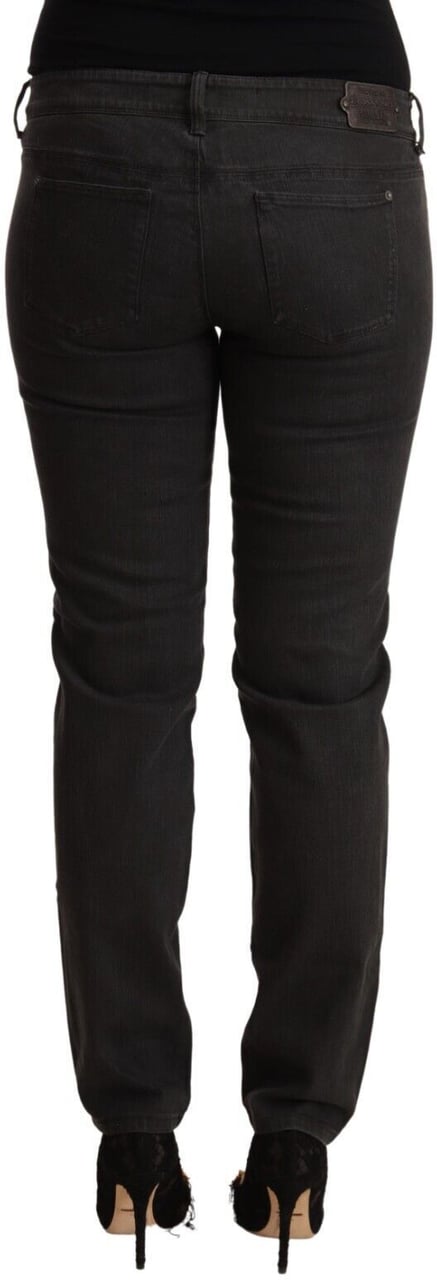 Ermanno Scervino Black Low Waist Skinny Denim Cotton Jeans Zwart