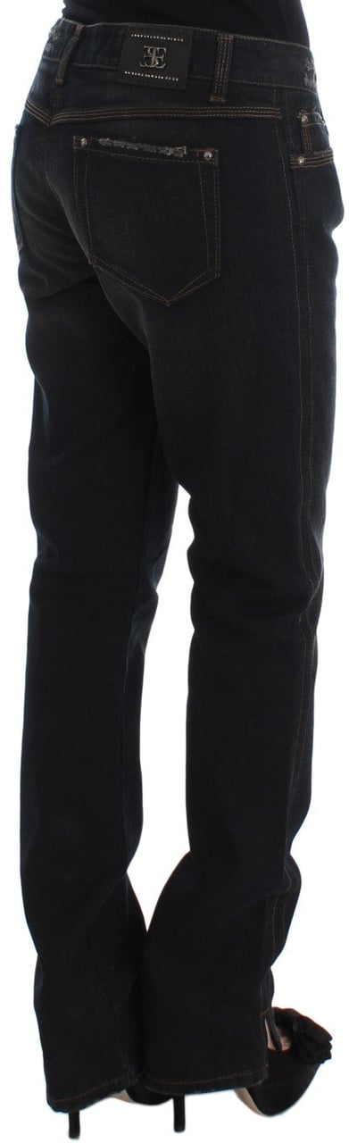 Ermanno Scervino Blue Wash Cotton Boyfriend Jeans Blauw