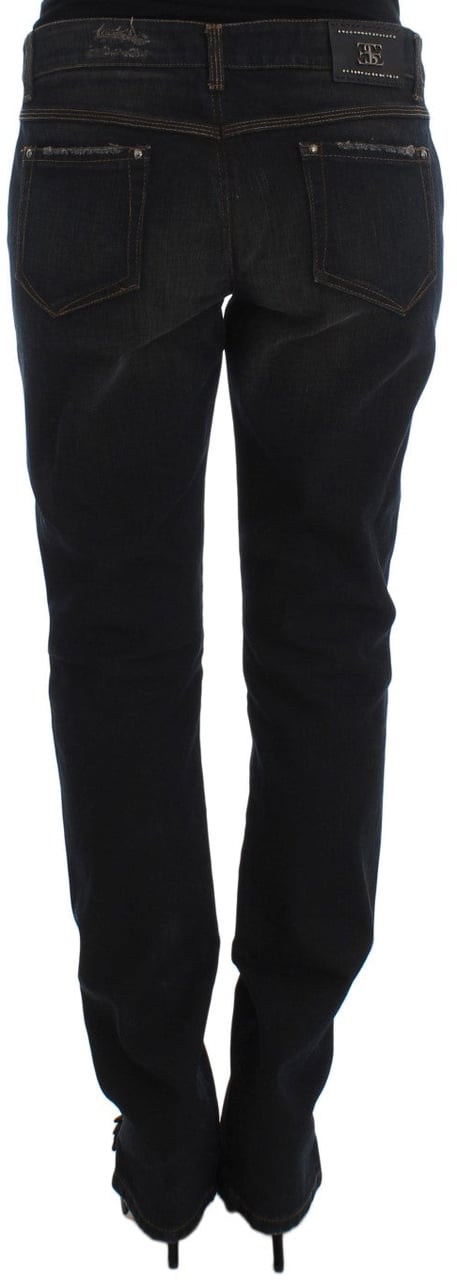 Ermanno Scervino Blue Wash Cotton Boyfriend Jeans Blauw