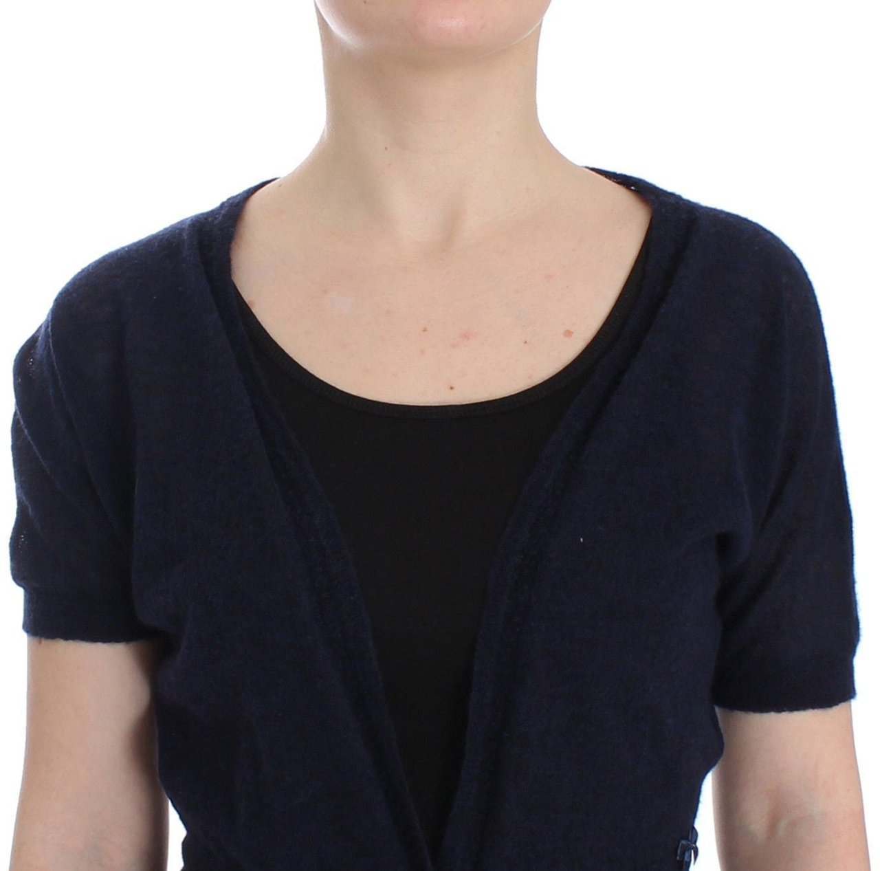 Ermanno Scervino Knit Blue Wool Sweater Cardigan Blauw