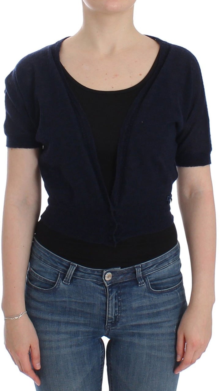 Ermanno Scervino Knit Blue Wool Sweater Cardigan Blauw