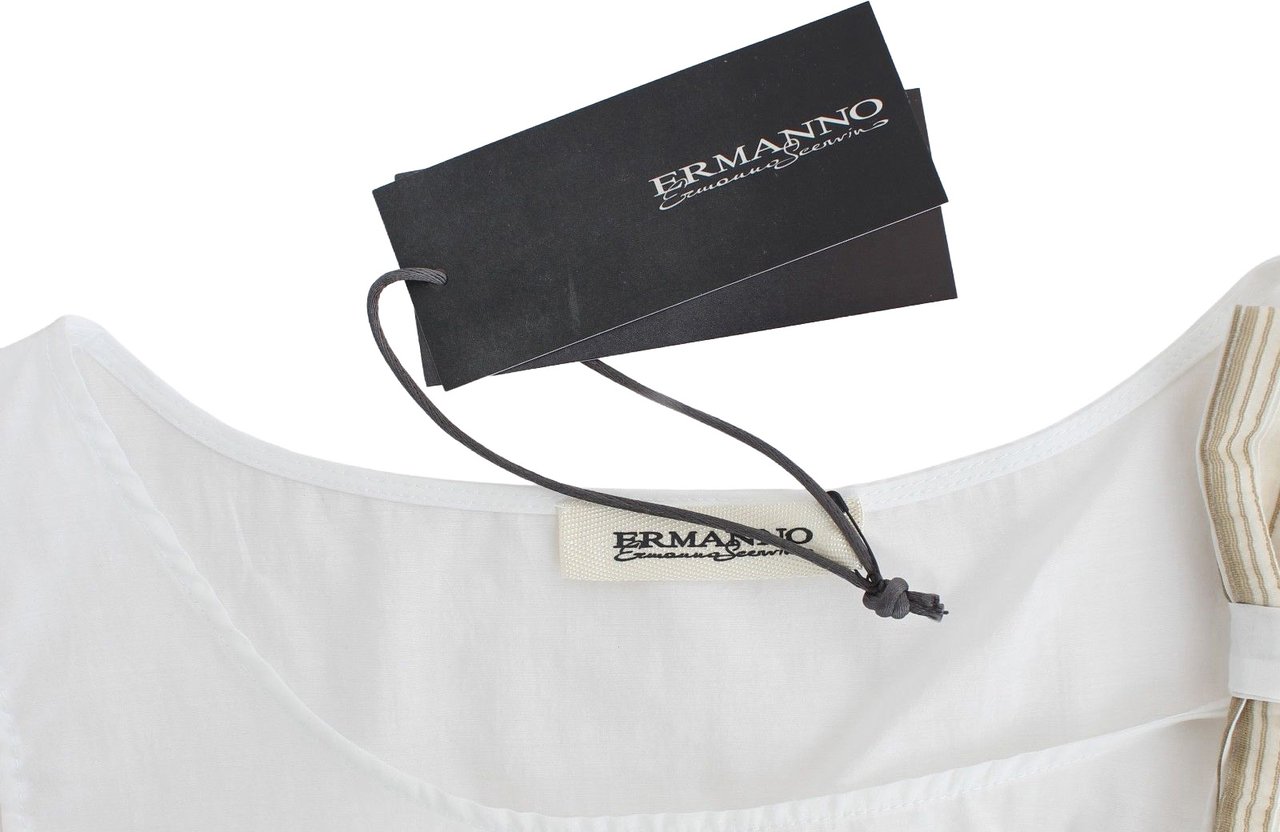Ermanno Scervino White Top Blouse Tank Shirt Sleeveless Wit