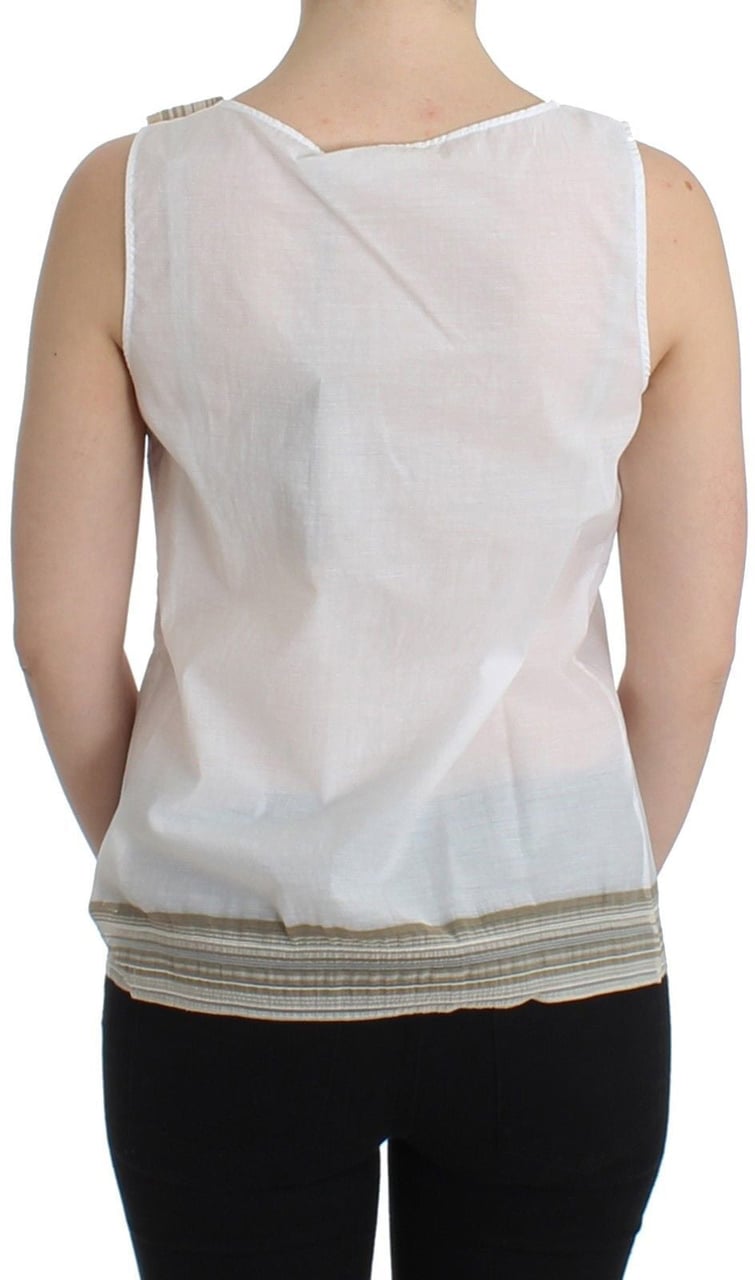 Ermanno Scervino White Top Blouse Tank Shirt Sleeveless Wit