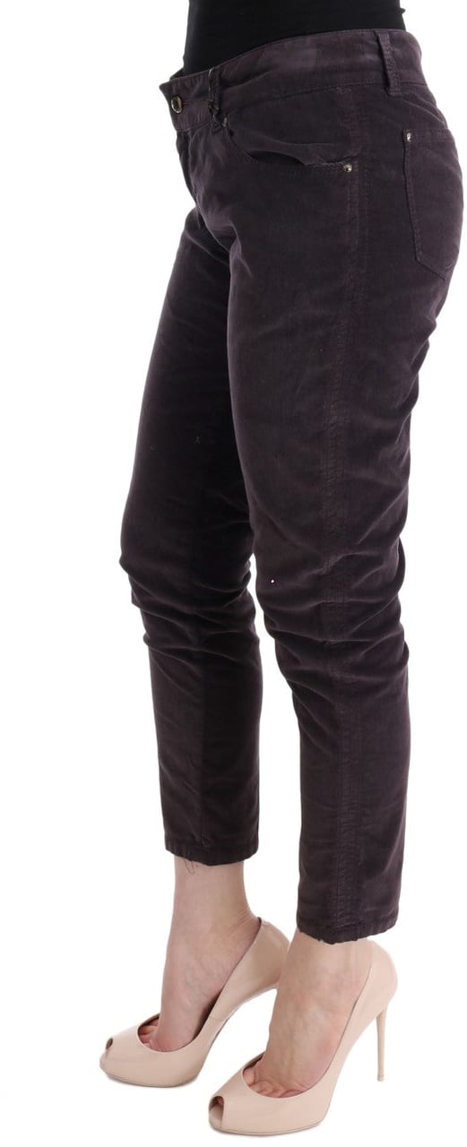 Ermanno Scervino Brown Cotton Cropped Casual Pants Bruin