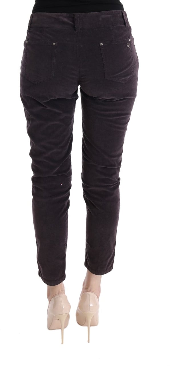 Ermanno Scervino Brown Cotton Cropped Casual Pants Bruin