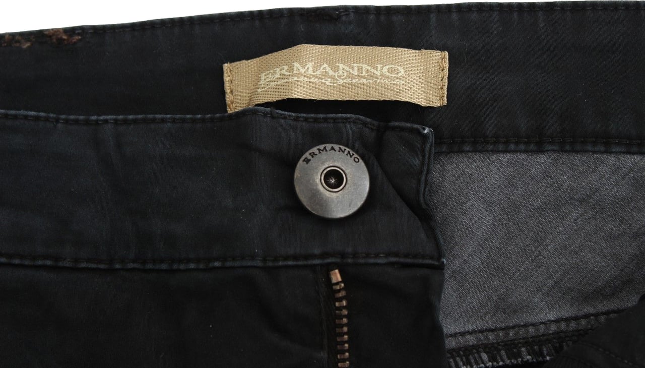 Ermanno Scervino Blue Slim Jeans Denim Pants Skinny Leg Straight Zwart