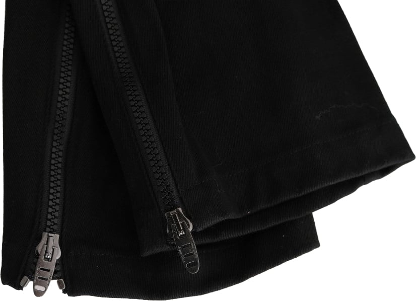 Ermanno Scervino Black Cotton Slim Fit Casual Pants Zwart