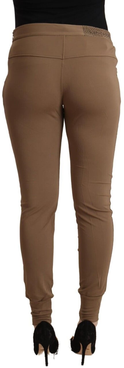 Ermanno Scervino Scervino Street Brown Viscose Mid Waist Slim Tapered Pants Bruin