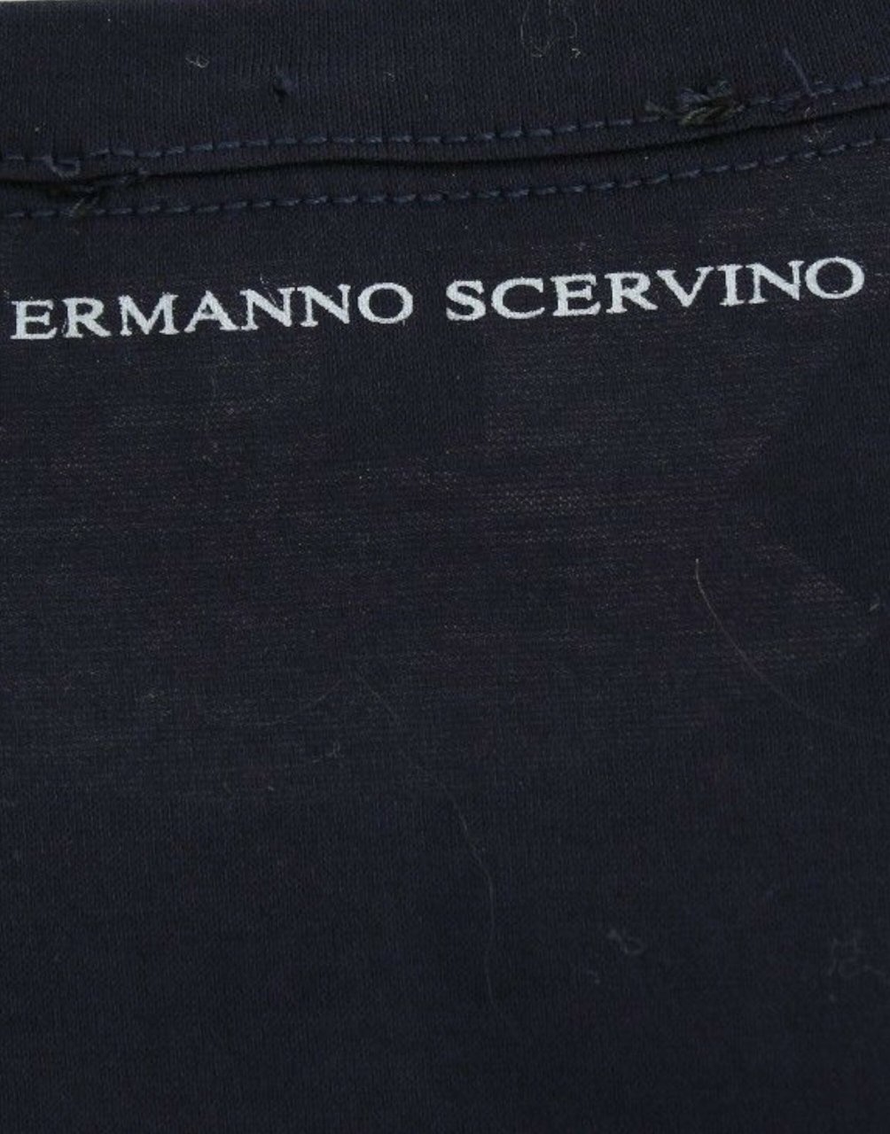 Ermanno Scervino Lingerie Blue Crewneck Cotton Logo T-shirt Wit