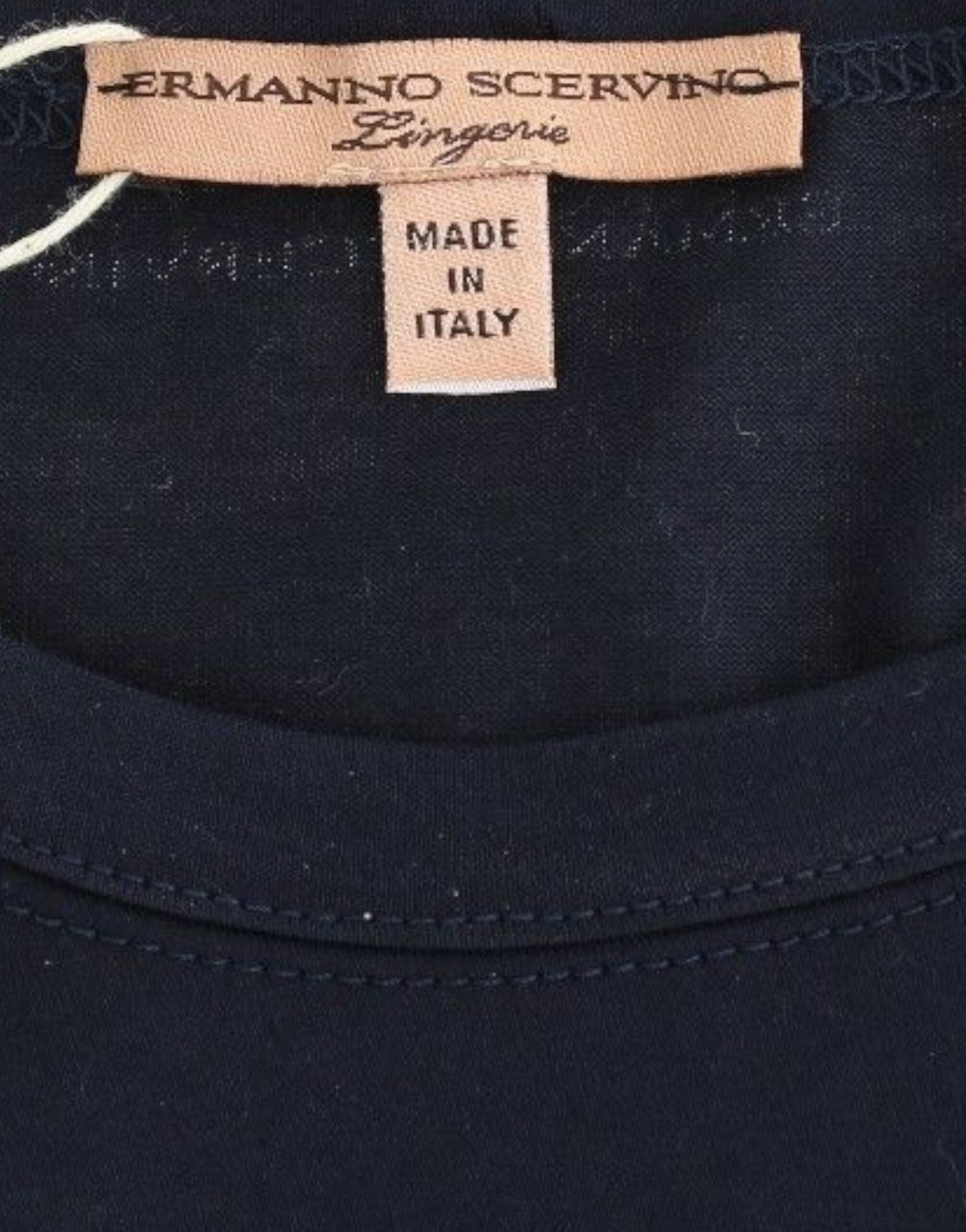 Ermanno Scervino Lingerie Blue Crewneck Cotton Logo T-shirt Wit