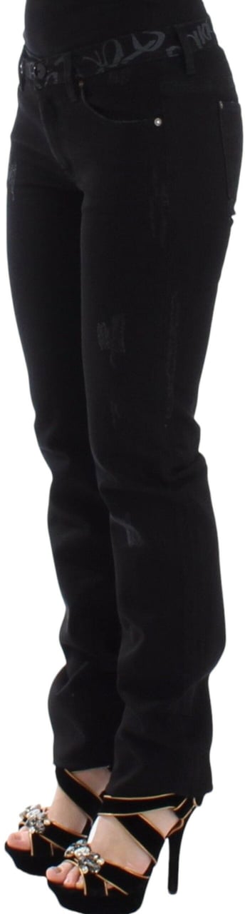 Ermanno Scervino Black Slim Jeans Denim Pants Skinny Stretch Zwart
