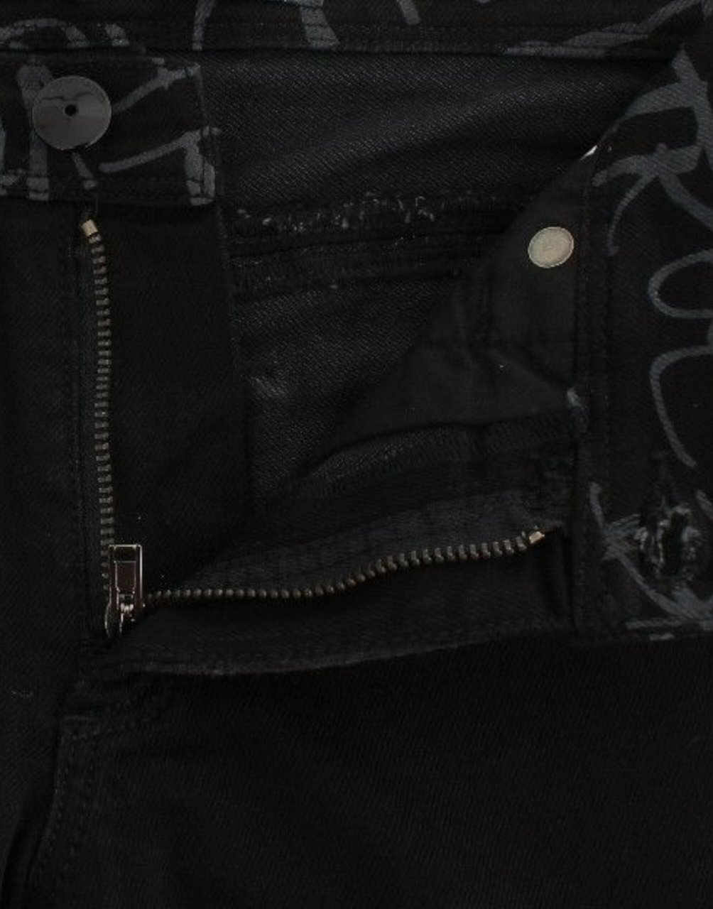 Ermanno Scervino Black Slim Jeans Denim Pants Skinny Stretch Zwart
