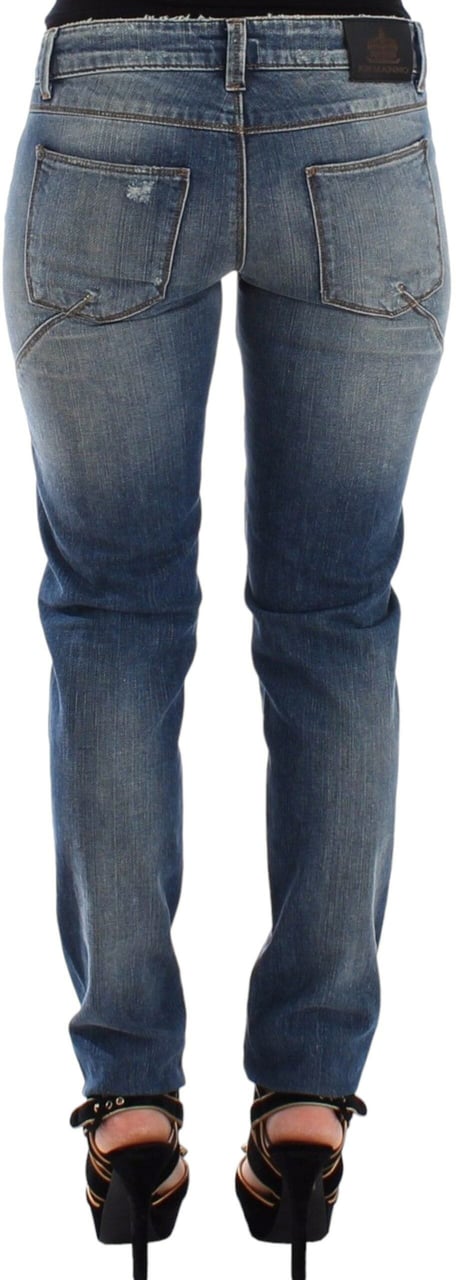 Ermanno Scervino Blue Slim Jeans Denim Pants Straight Stretch Blauw