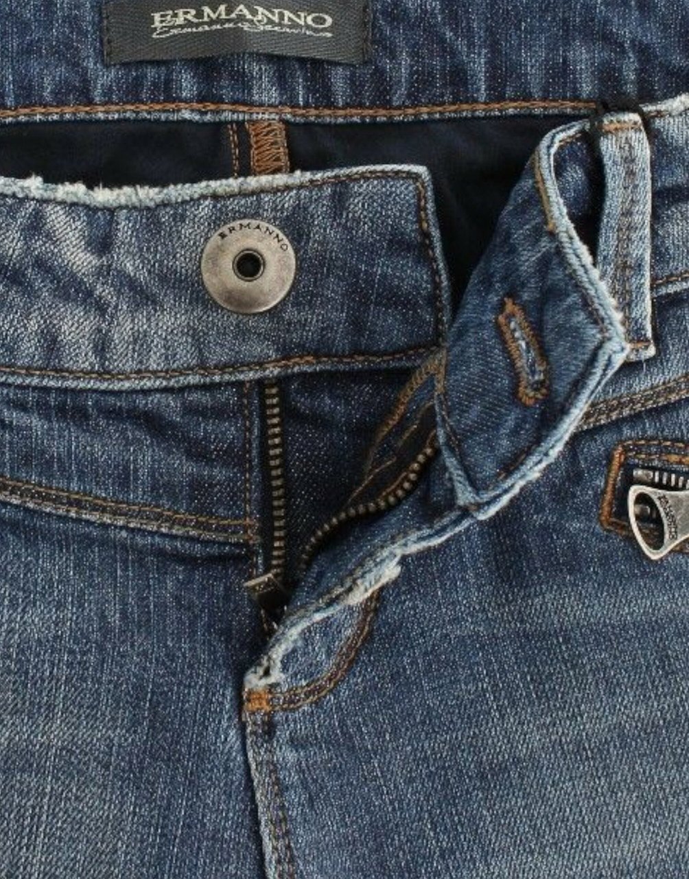 Ermanno Scervino Blue Slim Jeans Denim Pants Straight Stretch Blauw