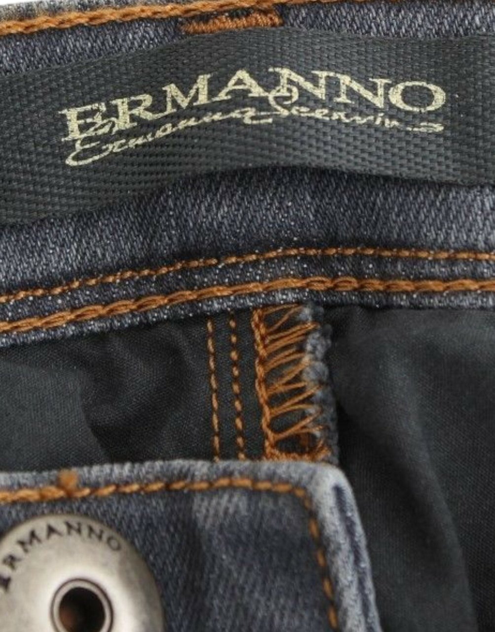 Ermanno Scervino Gray Slim Jeans Denim Pants Skinny Leg Stretch Grijs