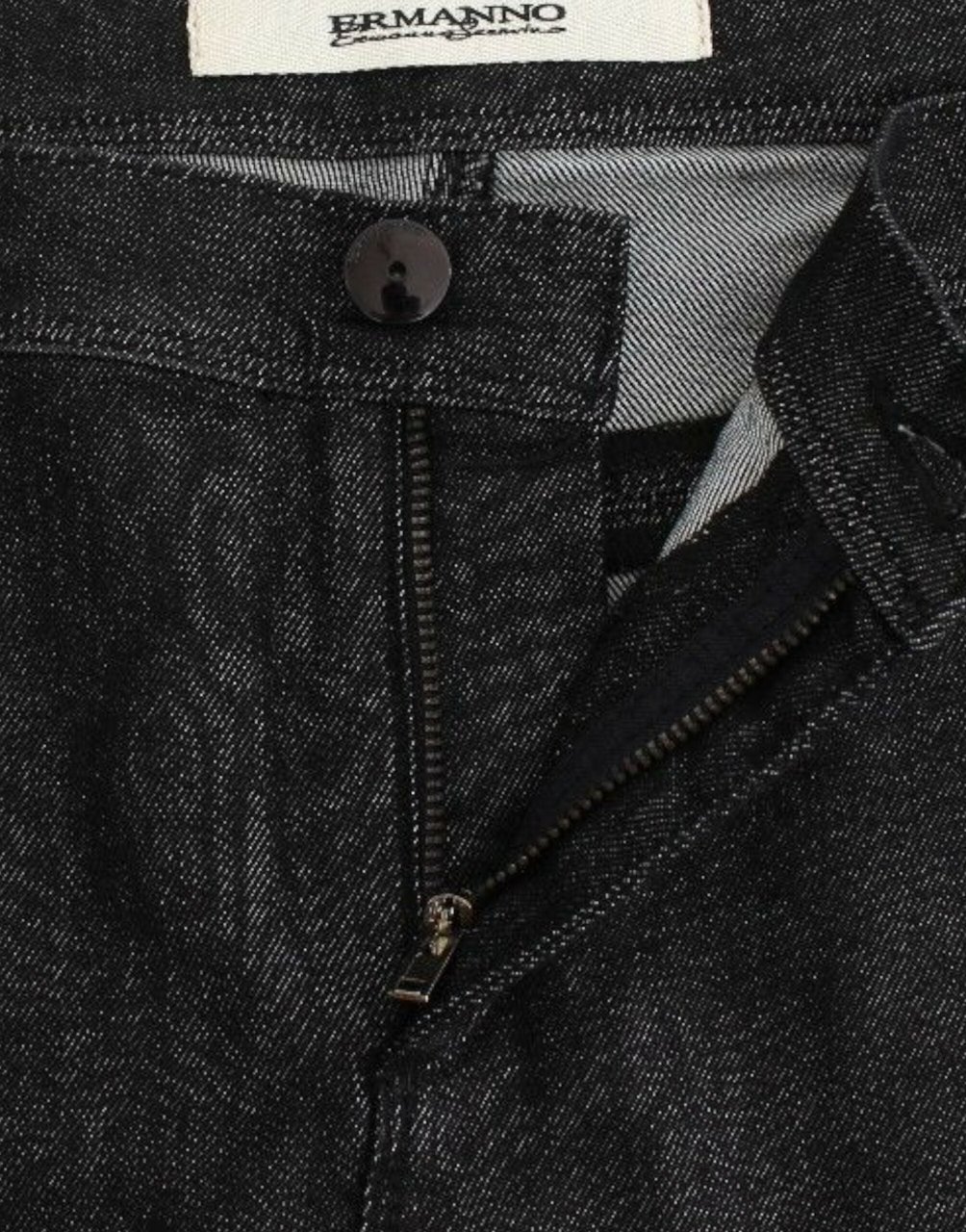Ermanno Scervino Black Slim Jeans Denim Pants Skinny Leg Stretch Zwart