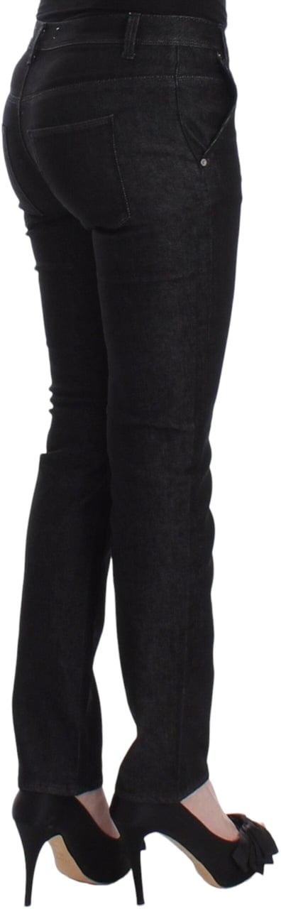 Ermanno Scervino Black Slim Jeans Denim Pants Skinny Leg Stretch Zwart