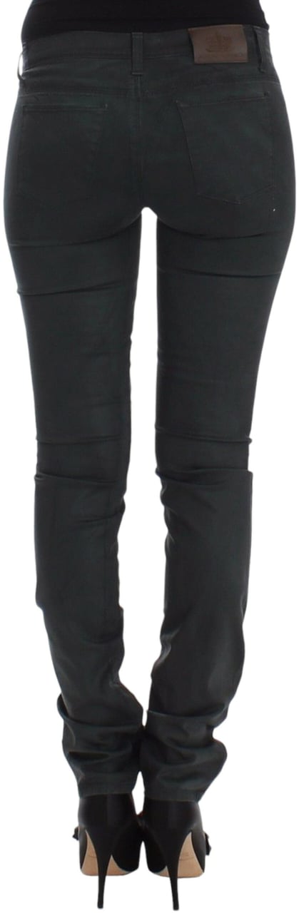 Ermanno Scervino Green Slim Jeans Denim Pants Straight Leg Stretch Divers